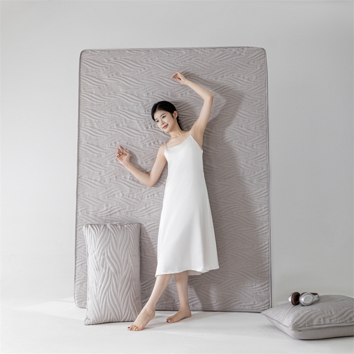 91家纺网 家纺一手货源 找家纺 北极情 2025新款A类原棉大豆夹棉床笠 浅灰