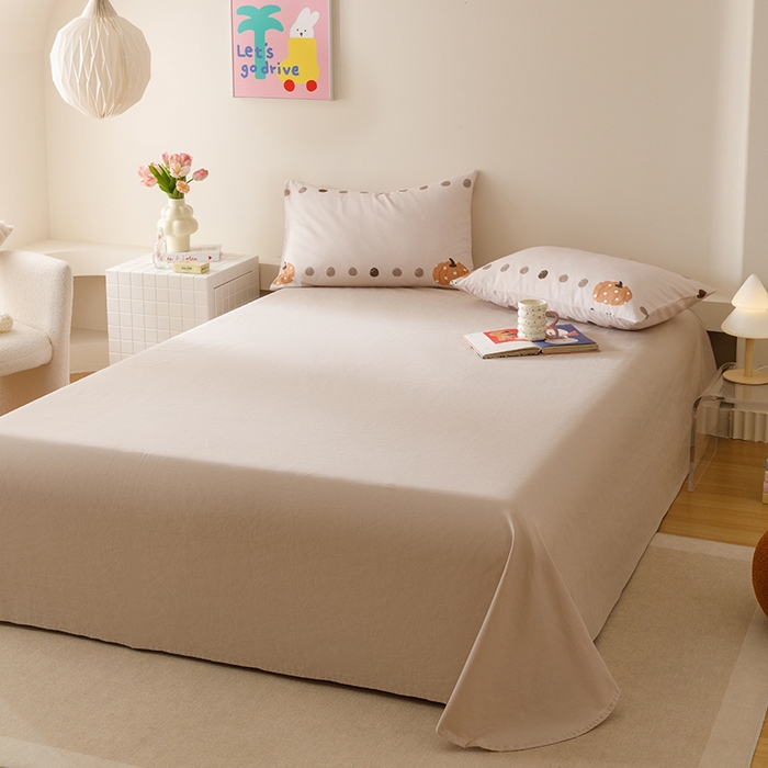 91家纺网 家纺一手货源 找家纺 爱思佳 2025新款加厚全棉磨毛单品套件系列-四件套 南瓜物语