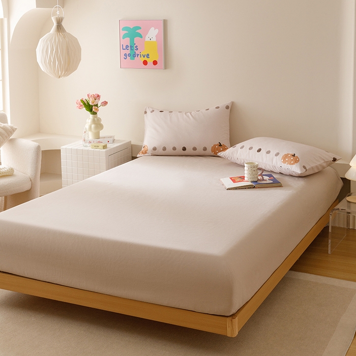 91家纺网 家纺一手货源 找家纺 爱思佳 2025新款加厚全棉磨毛单品套件系列-四件套 南瓜物语