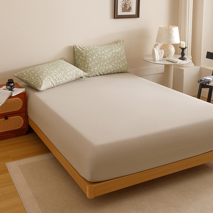 91家纺网 家纺一手货源 找家纺 爱思佳 2025新款加厚全棉磨毛单品套件系列-四件套 暖阳-绿