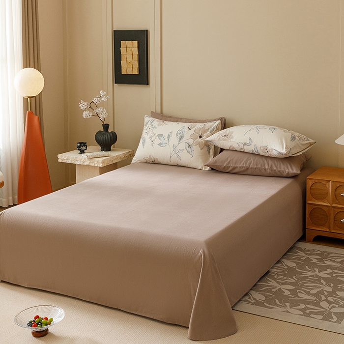 91家纺网 家纺一手货源 找家纺 爱思佳 2025新款加厚全棉磨毛单品套件系列-四件套 山竹月