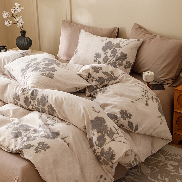 91家纺网 家纺一手货源 找家纺 爱思佳 2025新款加厚全棉磨毛单品套件系列-四件套 诗蒂