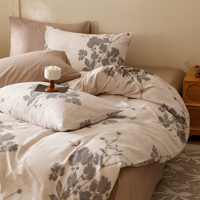 91家纺网 家纺一手货源 找家纺 爱思佳 2025新款加厚全棉磨毛单品套件系列-四件套 诗蒂