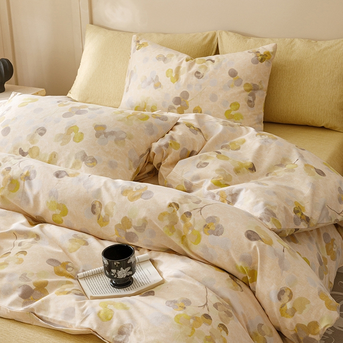 91家纺网 家纺一手货源 找家纺 爱思佳 2025新款加厚全棉磨毛单品套件系列-四件套 四季风