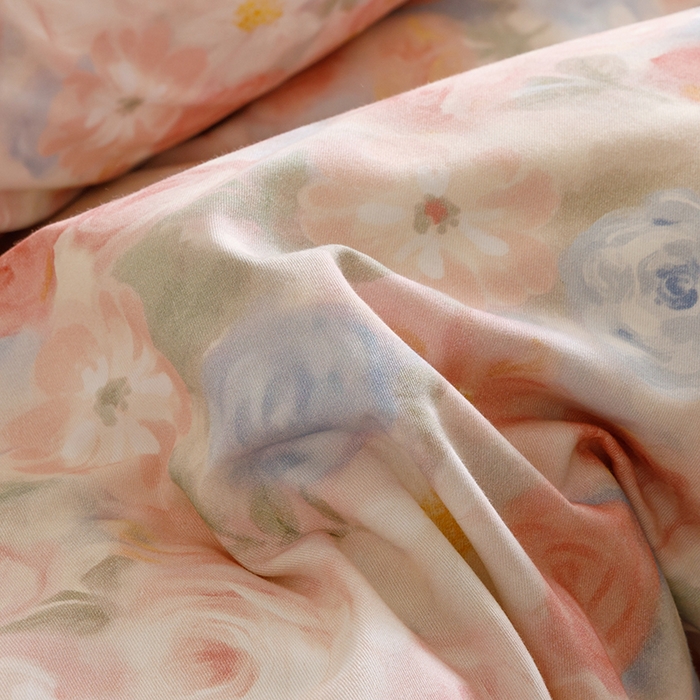 91家纺网 家纺一手货源 找家纺 爱思佳 2025新款加厚全棉磨毛单品套件系列-四件套 甜梦茶语