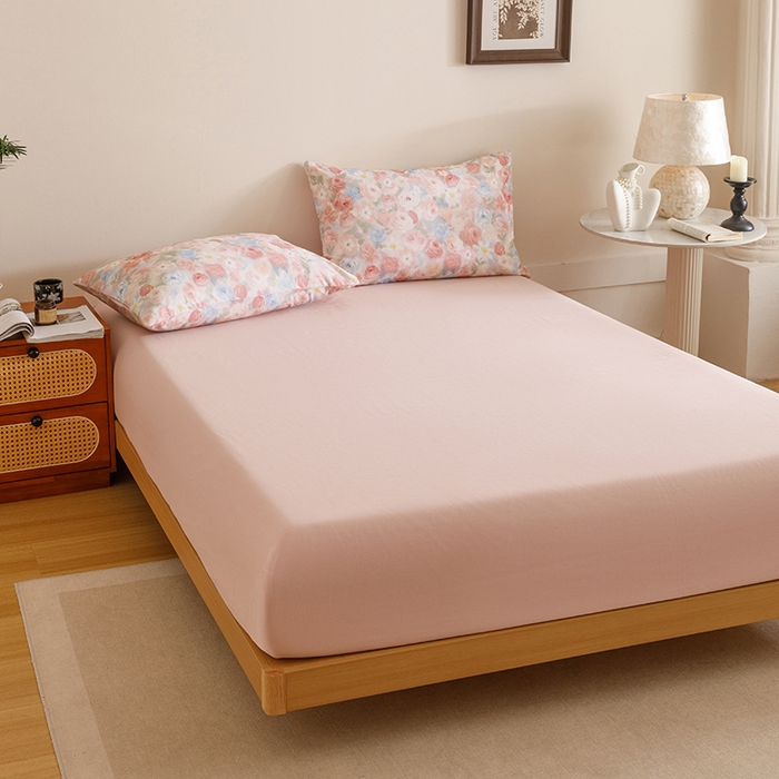 91家纺网 家纺一手货源 找家纺 爱思佳 2025新款加厚全棉磨毛单品套件系列-四件套 甜梦茶语