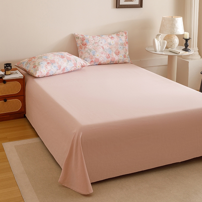 91家纺网 家纺一手货源 找家纺 爱思佳 2025新款加厚全棉磨毛单品套件系列-四件套 甜梦茶语