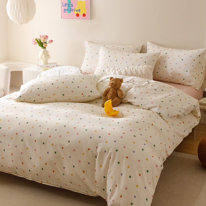 91家纺网 家纺一手货源 找家纺 爱思佳 2025新款加厚全棉磨毛单品套件系列-四件套 甜心乐园