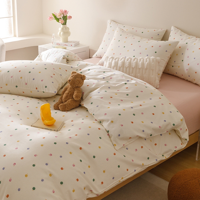 91家纺网 家纺一手货源 找家纺 爱思佳 2025新款加厚全棉磨毛单品套件系列-四件套 甜心乐园