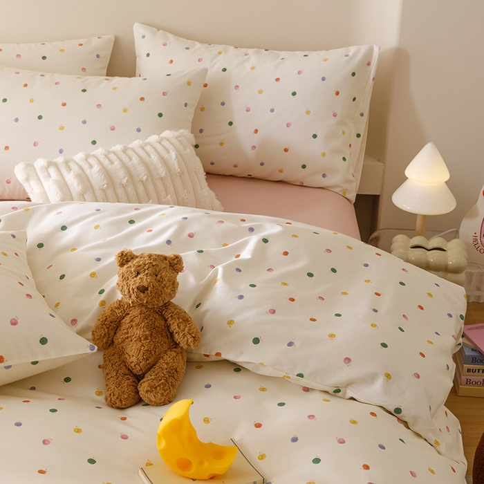 91家纺网 家纺一手货源 找家纺 爱思佳 2025新款加厚全棉磨毛单品套件系列-四件套 甜心乐园