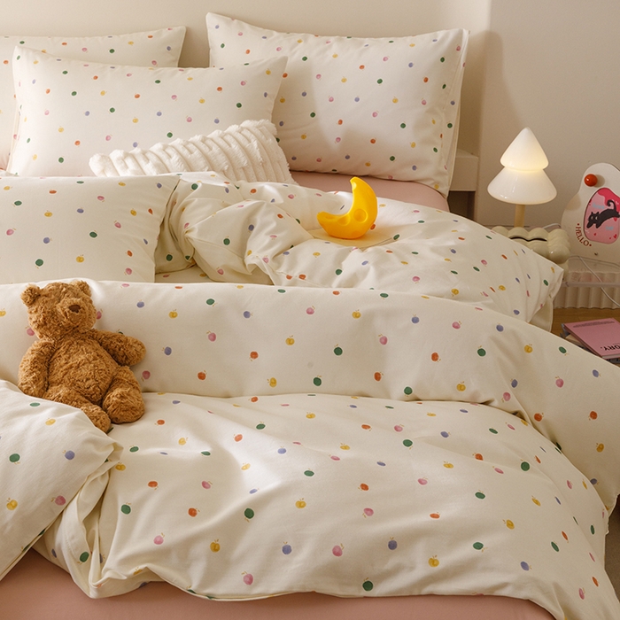 91家纺网 家纺一手货源 找家纺 爱思佳 2025新款加厚全棉磨毛单品套件系列-四件套 甜心乐园