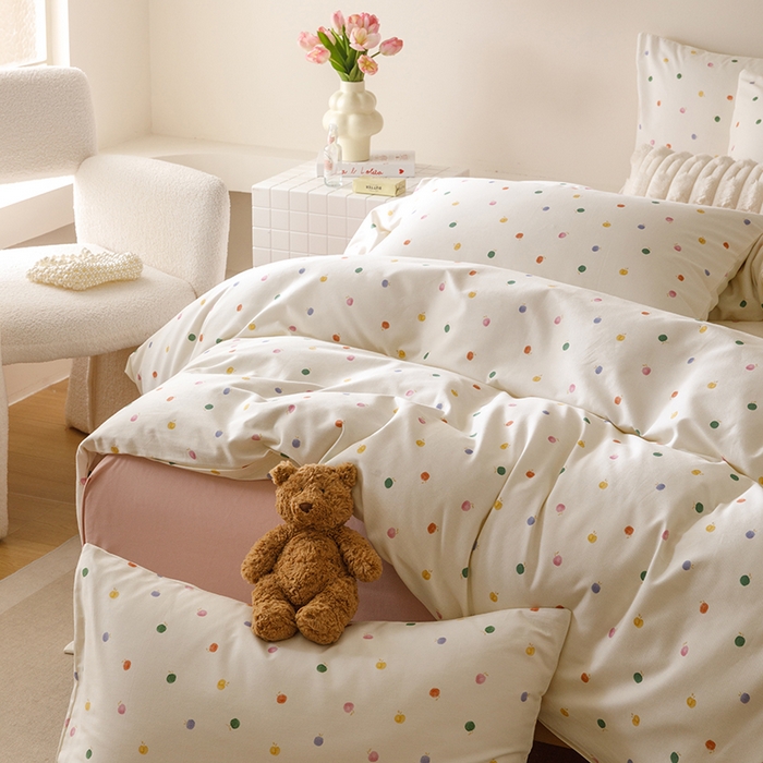 91家纺网 家纺一手货源 找家纺 爱思佳 2025新款加厚全棉磨毛单品套件系列-四件套 甜心乐园