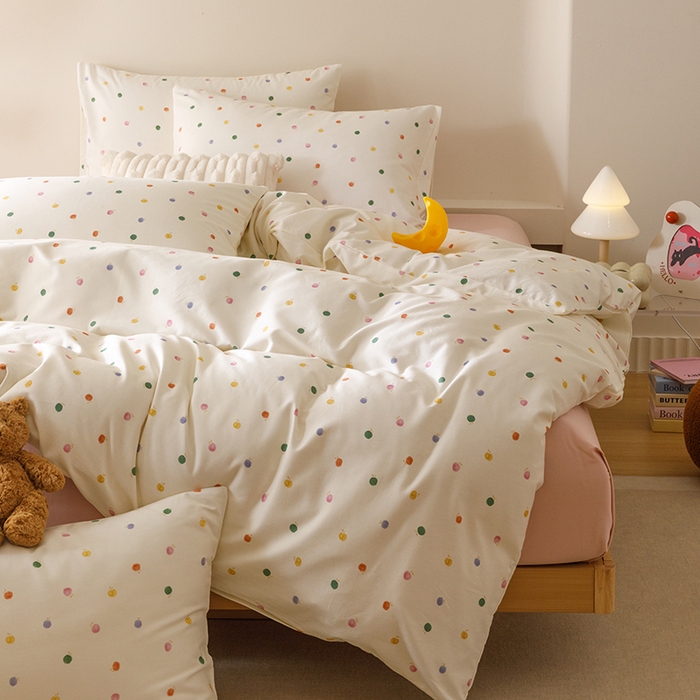 91家纺网 家纺一手货源 找家纺 爱思佳 2025新款加厚全棉磨毛单品套件系列-四件套 甜心乐园