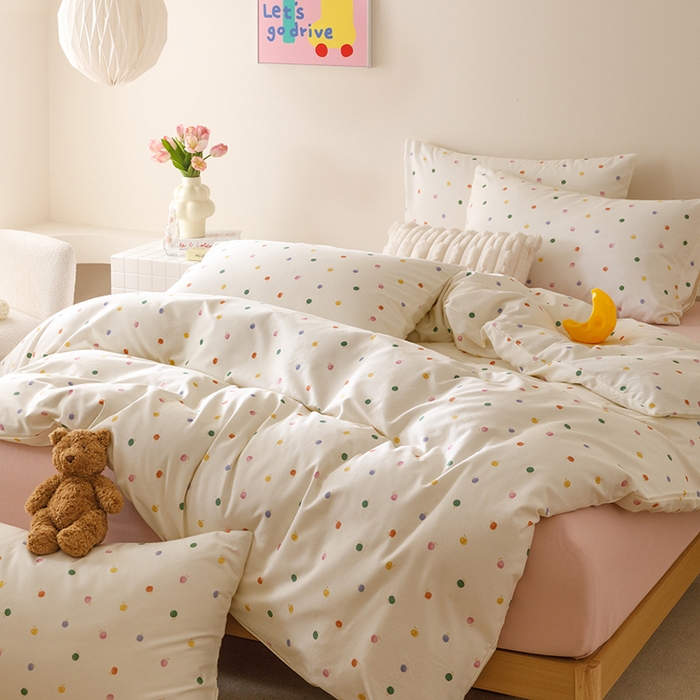 91家纺网 家纺一手货源 找家纺 爱思佳 2025新款加厚全棉磨毛单品套件系列-四件套 甜心乐园