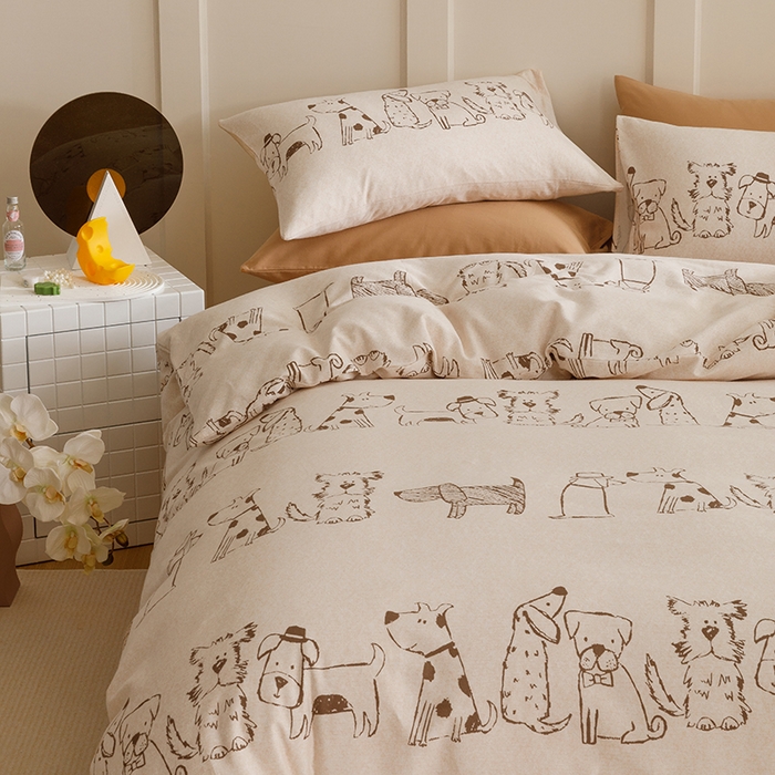 91家纺网 家纺一手货源 找家纺 爱思佳 2025新款加厚全棉磨毛单品套件系列-四件套 旺仔派