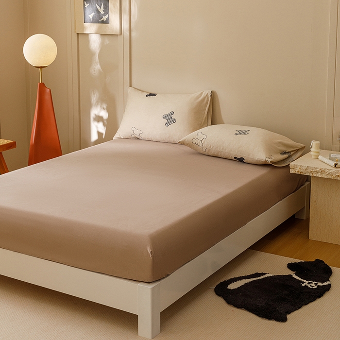 91家纺网 家纺一手货源 找家纺 爱思佳 2025新款加厚全棉磨毛单品套件系列-四件套 喜饰