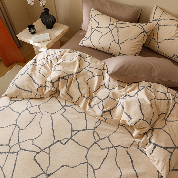 91家纺网 家纺一手货源 找家纺 爱思佳 2025新款加厚全棉磨毛单品套件系列-四件套 纤优