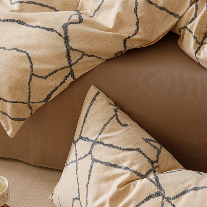 91家纺网 家纺一手货源 找家纺 爱思佳 2025新款加厚全棉磨毛单品套件系列-四件套 纤优