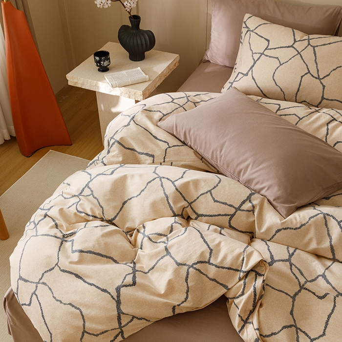 91家纺网 家纺一手货源 找家纺 爱思佳 2025新款加厚全棉磨毛单品套件系列-四件套 纤优