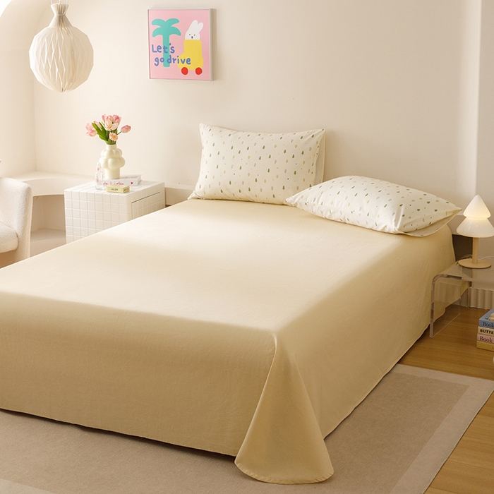 91家纺网 家纺一手货源 找家纺 爱思佳 2025新款加厚全棉磨毛单品套件系列-四件套 叶叶情深