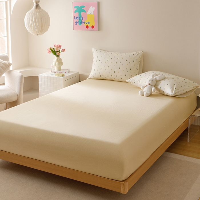 91家纺网 家纺一手货源 找家纺 爱思佳 2025新款加厚全棉磨毛单品套件系列-四件套 叶叶情深