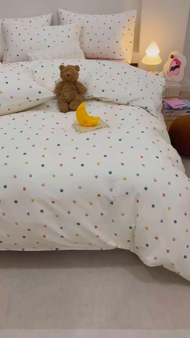 91家纺网 家纺一手货源 找家纺 爱思佳 2025新款加厚全棉磨毛单品套件系列-四件套 叶叶情深