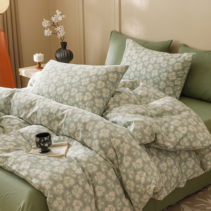 爱思佳 2025新款加厚全棉磨毛单品套件系列-四件套 优朵