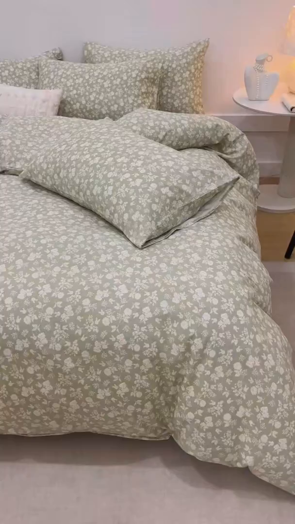 91家纺网 家纺一手货源 找家纺 爱思佳 2025新款加厚全棉磨毛单品套件系列-四件套 优朵