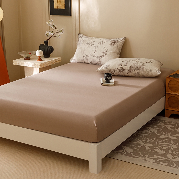 91家纺网 家纺一手货源 找家纺 爱思佳 2025新款加厚全棉磨毛单品套件系列-四件套 远黛灰