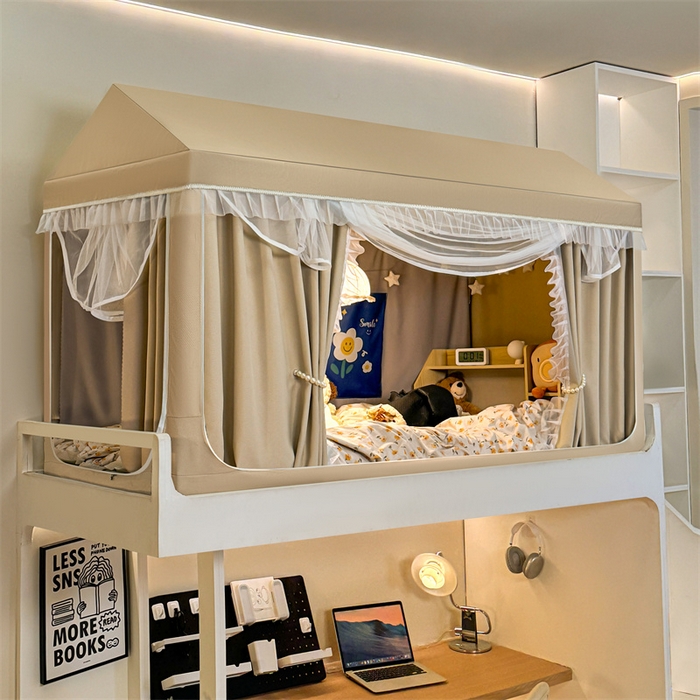 91家纺网 家纺一手货源 找家纺 （总）飞轮海蚊帐 2025新款雪尼尔花边款遮光学生蚊帐-XF-2