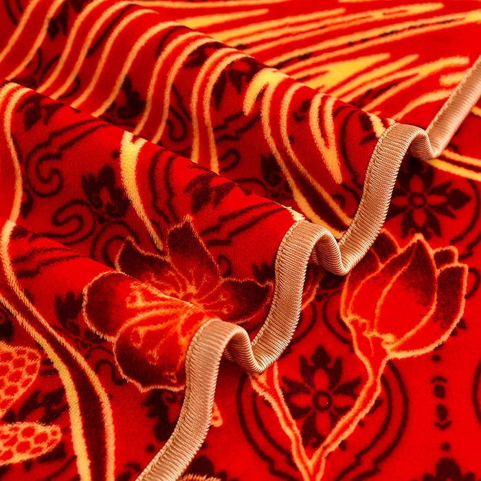 91家纺网 家纺一手货源 找家纺 硕喜 2025新款新8.5斤法莱绒四件套珊瑚牛奶金貂绒四件套床裙款 鸾凤和鸣