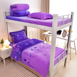91家纺网 家纺一手货源 找家纺 硕喜 2025新款学生宿舍床系列牛奶绒学生三件套 紫罗兰,紫罗兰