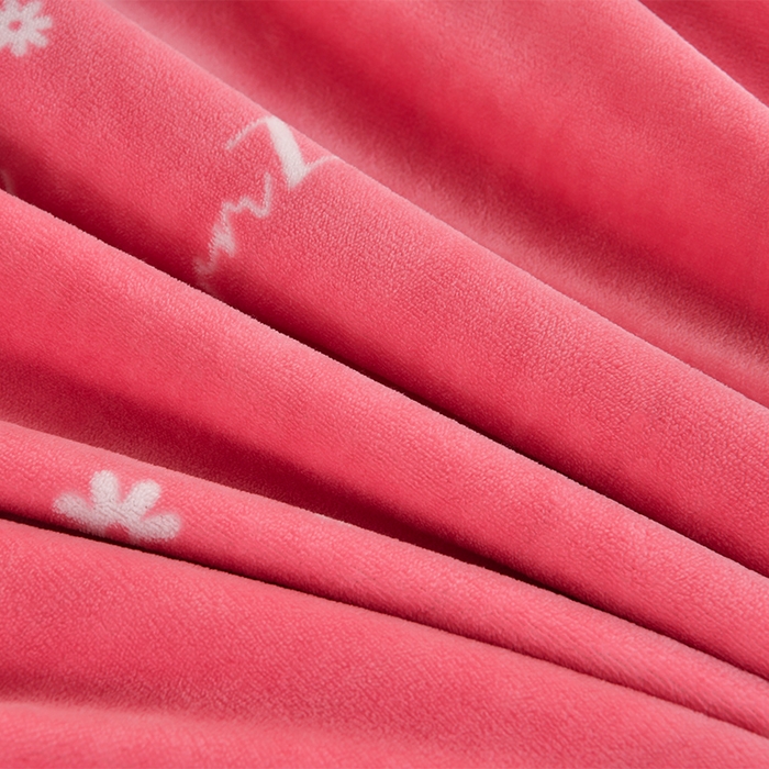 91家纺网 家纺一手货源 找家纺 硕喜 2025新款新8.5斤法莱绒四件套珊瑚牛奶金貂绒四件套床裙款 雪花飞舞