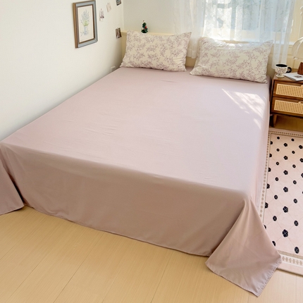 91家纺网 家纺一手货源 找家纺 （总）夜笙家纺 2025新款纯色水洗棉双层纱单品床单