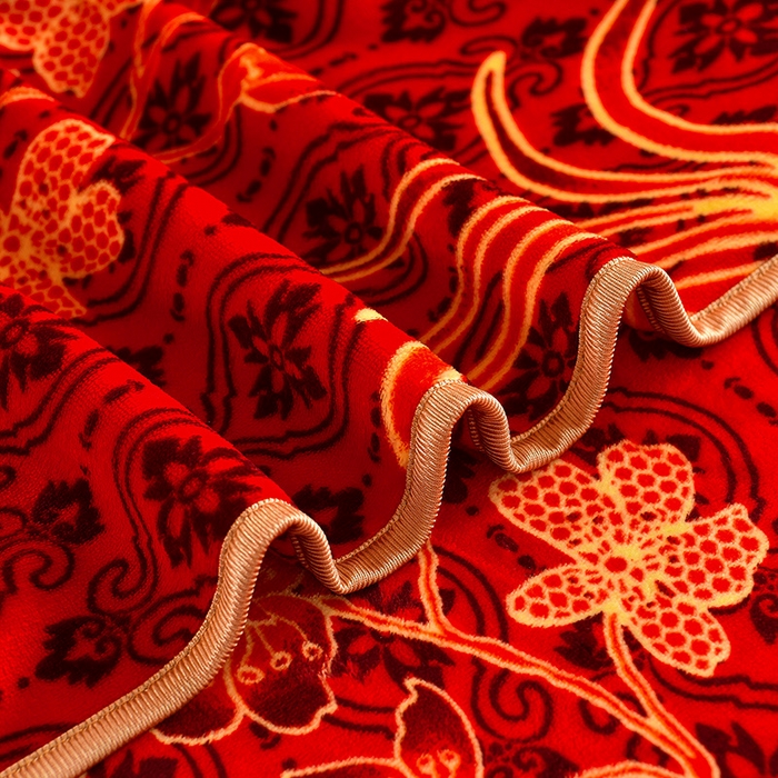 91家纺网 家纺一手货源 找家纺 硕喜 2025新款学生宿舍床系列牛奶绒学生三件套 鸾凤和鸣