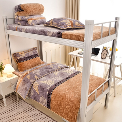 91家纺网 家纺一手货源 找家纺 （总）硕喜 2025新款学生宿舍床系列牛奶绒学生三件套