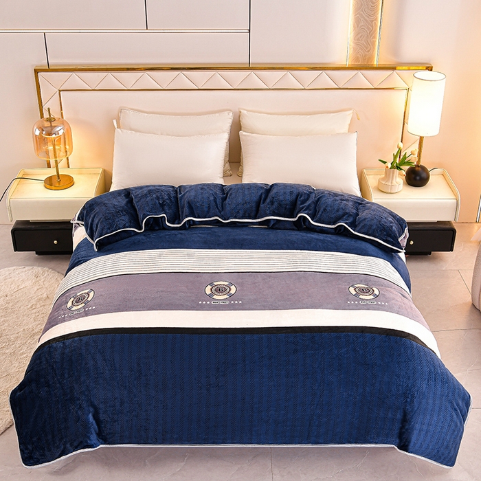 91家纺网 家纺一手货源 找家纺 硕喜 2025新款新8.5斤法莱绒四件套珊瑚牛奶金貂绒四件套床裙款 青春岁月