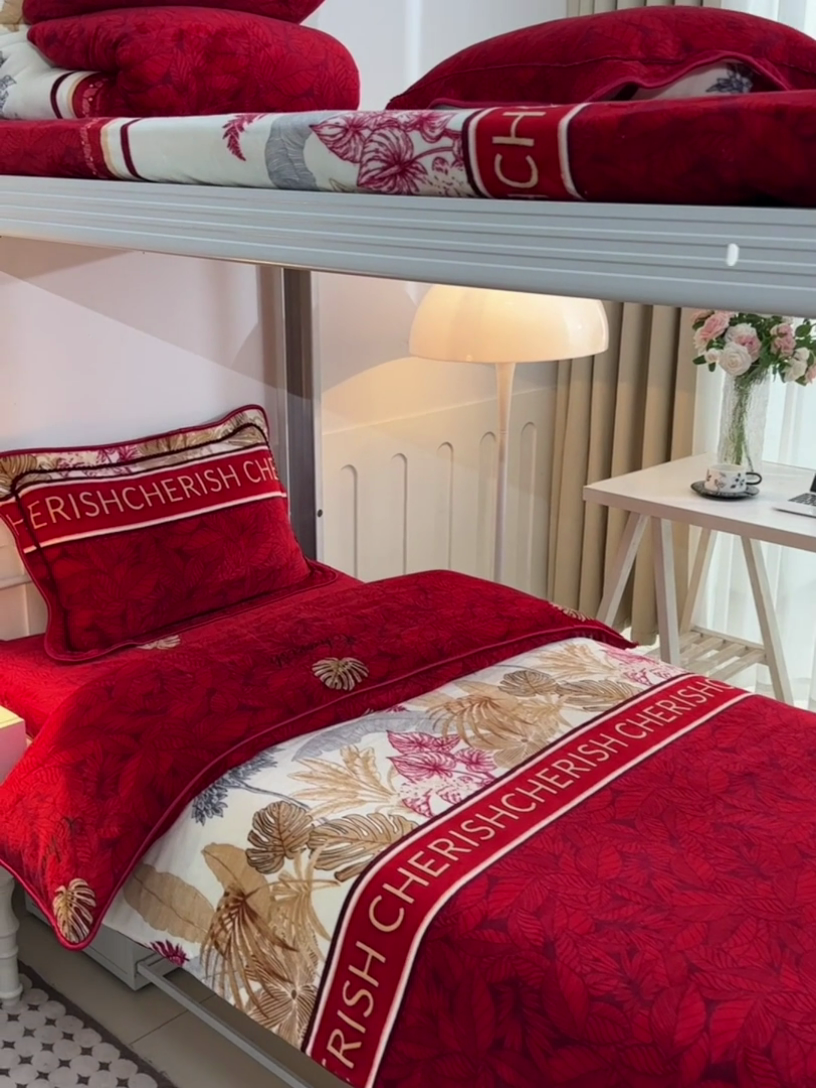 91家纺网 家纺一手货源 找家纺 硕喜 2025新款学生宿舍床系列牛奶绒学生三件套 多彩人生