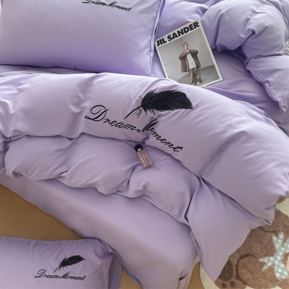 91家纺网 家纺一手货源 找家纺 （总）义博家纺 2025新款A类刺绣四件套-羽毛