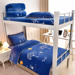 91家纺网 家纺一手货源 找家纺 硕喜 2025新款学生宿舍床系列牛奶绒学生三件套 树下小鹿,树下小鹿