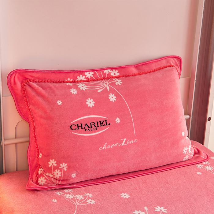 91家纺网 家纺一手货源 找家纺 硕喜 2025新款学生宿舍床系列牛奶绒学生三件套 雪花飞舞