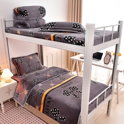 91家纺网 家纺一手货源 找家纺 硕喜 2025新款学生宿舍床系列牛奶绒学生三件套 蝶恋花,蝶恋花