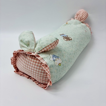 91家纺网 家纺一手货源 找家纺 眠多宝 2025新款全棉双层纱萌兔荞麦护颈枕枕头枕芯 梦小象