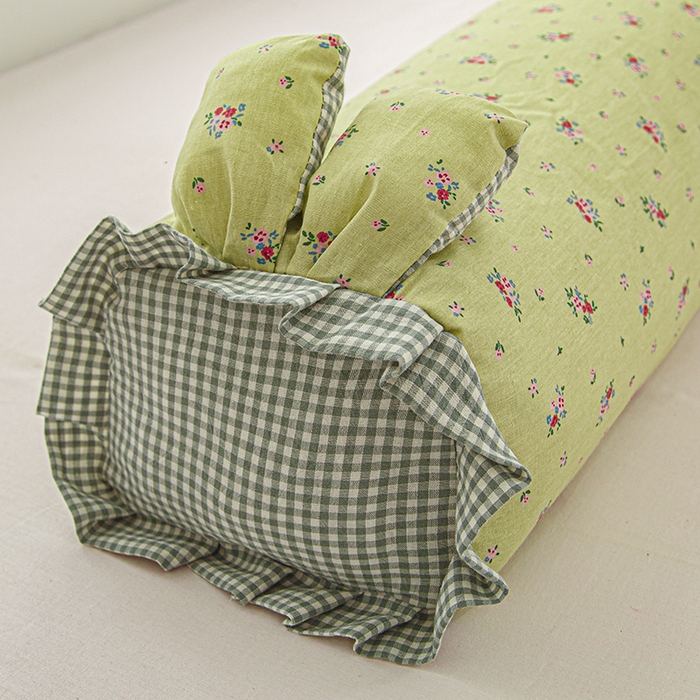 91家纺网 家纺一手货源 找家纺 眠多宝 2025新款全棉双层纱萌兔荞麦护颈枕枕头枕芯 花影