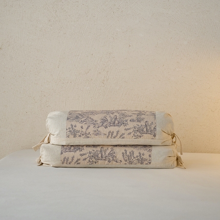 （总）明星枕业 2025新款A类中国风棉麻护颈透气亚麻荞麦壳 枕头枕芯荞麦皮家用调节可拆洗