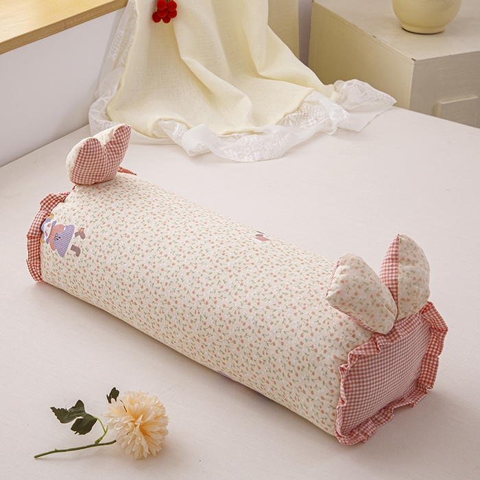 91家纺网 家纺一手货源 找家纺 眠多宝 2025新款全棉双层纱萌兔荞麦护颈枕枕头枕芯 罗利