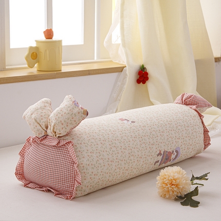 91家纺网 家纺一手货源 找家纺 眠多宝 2025新款全棉双层纱萌兔荞麦护颈枕枕头枕芯 罗利