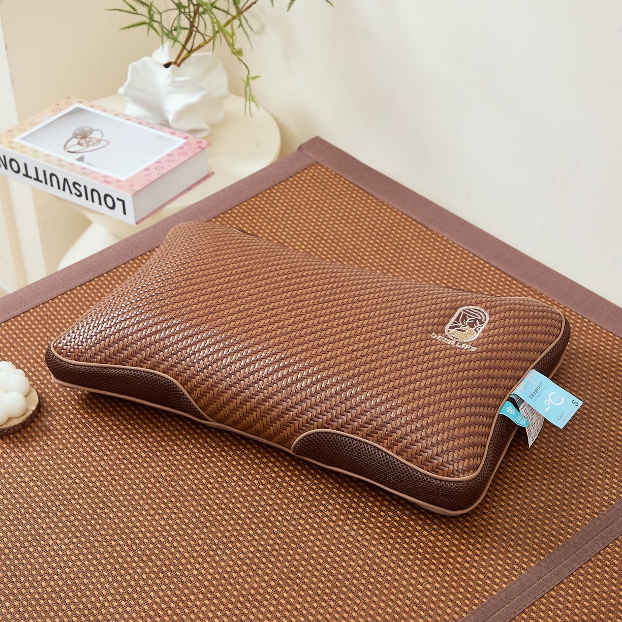 91家纺网 家纺一手货源 找家纺 （总）眠多宝 2025新款冰藤立体PE荞麦枕枕头枕芯古藤