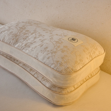 （总）明星枕业 2025新款棉麻荞麦枕纯棉成人枕头亚麻提花家用学枕芯生助睡眠可拆卸护颈