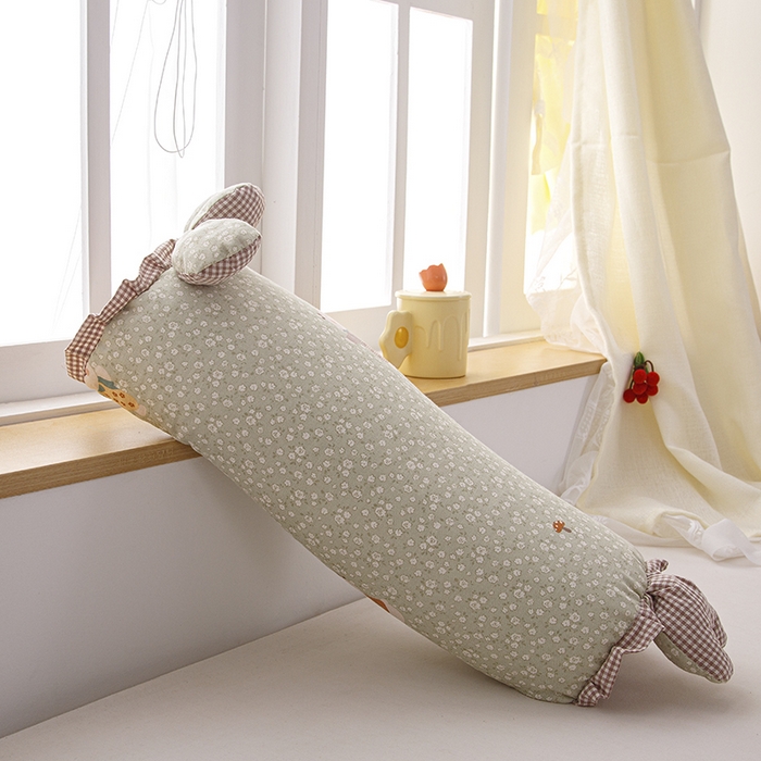 91家纺网 家纺一手货源 找家纺 眠多宝 2025新款全棉双层纱萌兔荞麦护颈枕枕头枕芯 唏米